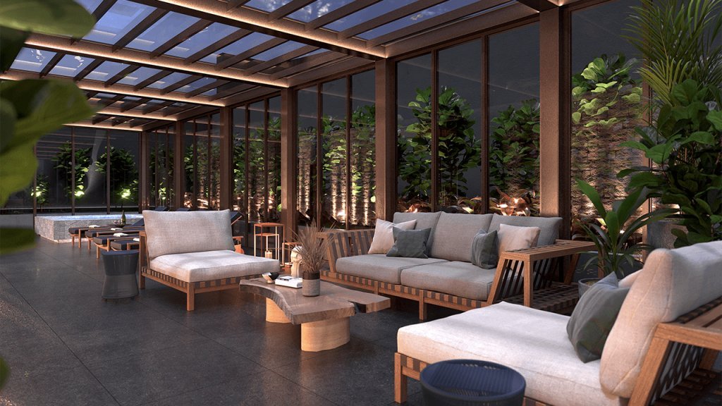 LOUNGE COM SPA E DESCANSO