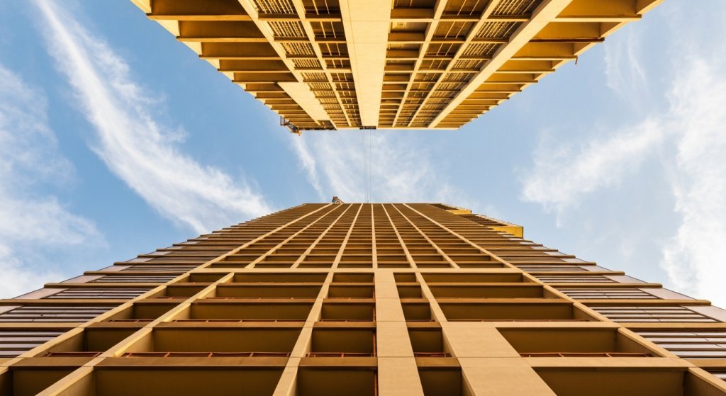 Edifícios em construção PHV - perspectiva ascendente